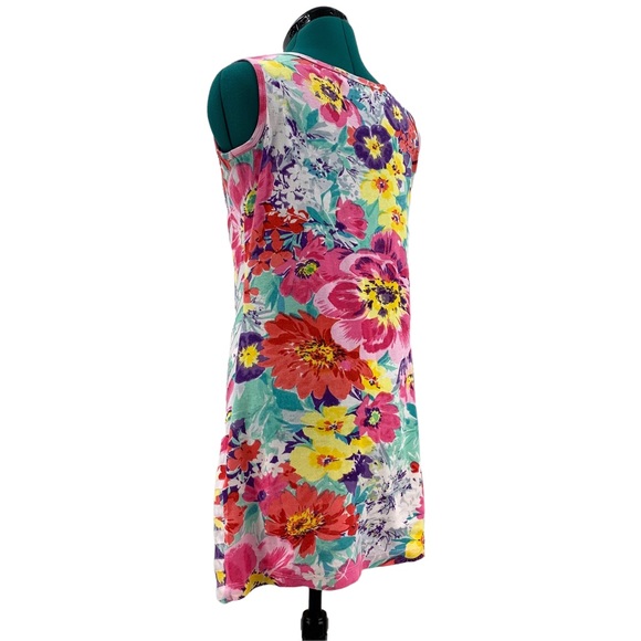 Orange Fashion Village Floral Patterned Cotton Longer Tank, Small - Picture 7 of 16